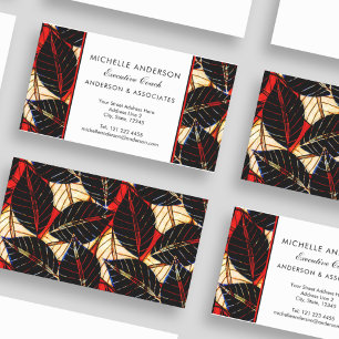 African Tropical Löv Consultant Red and Black Visitkort
