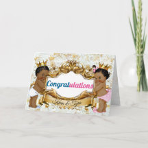 African Twillingars|Boy & Girl Grattis Card
