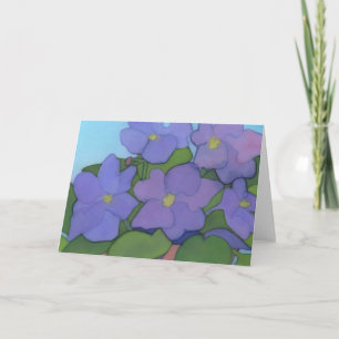 African Violet Hälsning Card Kort