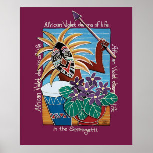 African Violet i Serengetti Poster