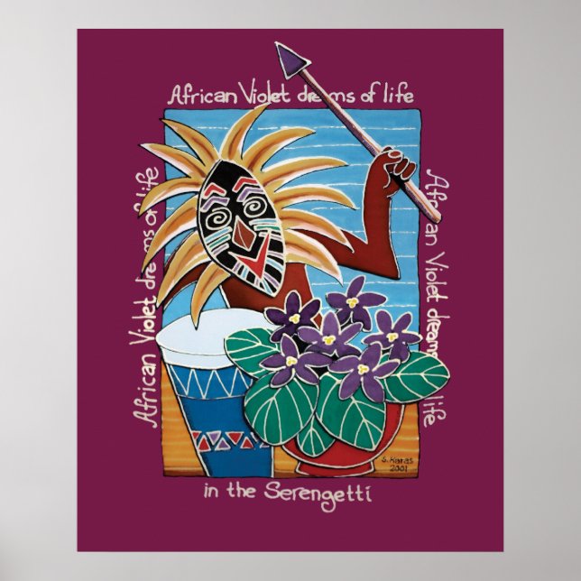 African Violet i Serengetti Poster (Framsidan)