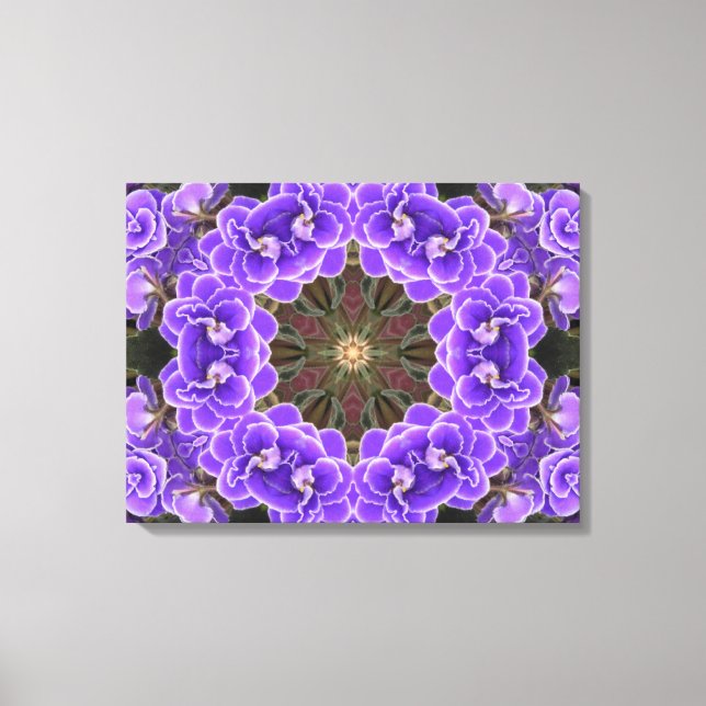 African Violet Mandala Canvastryck (Framsida)