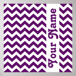 African Violet Safari Chevron med anpassningsbar Poster