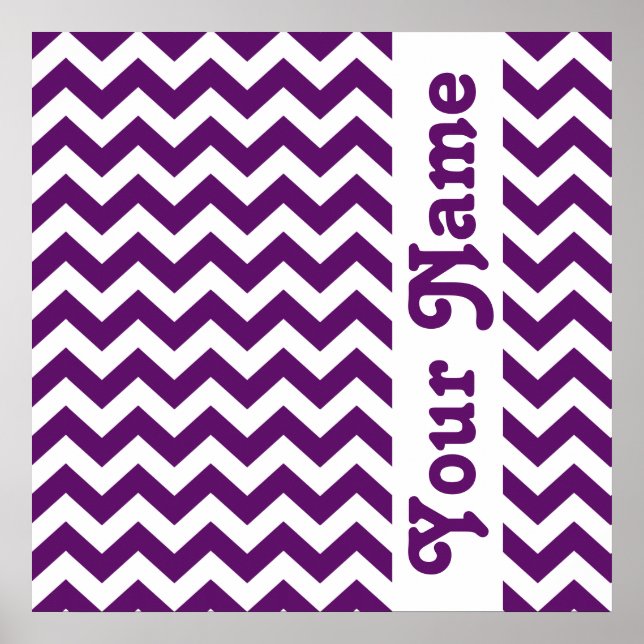 African Violet Safari Chevron med anpassningsbar Poster (Framsidan)