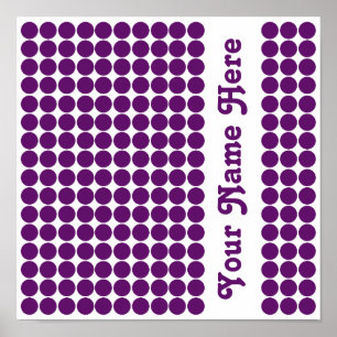 African Violet Safari Dot med namn Poster