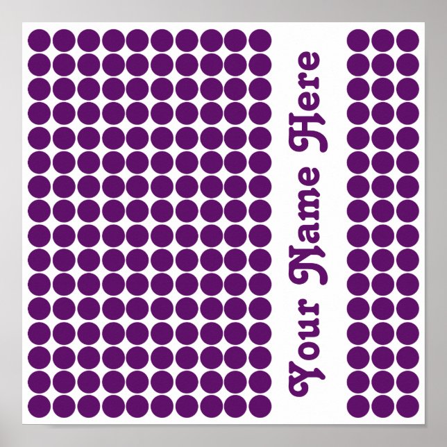 African Violet Safari Dot med namn Poster (Framsidan)