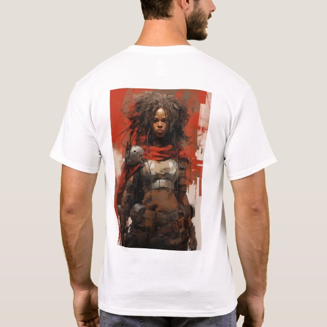 African Warriors Artistic Stil av Ashley Wood R.p T Shirt (Baksida)