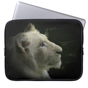 African White Lejon Big Cat Wildlife Laptop sleeve