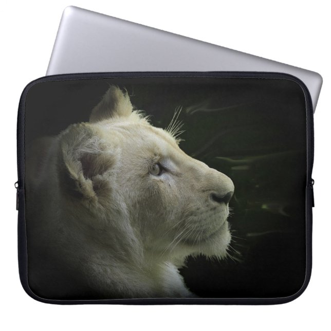 African White Lejon Big Cat Wildlife Laptop sleeve (Framsidan)