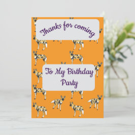 African Wild Dogs Thank you Card Inbjudningar