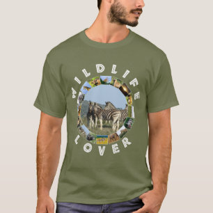 African Wildlife Älskare Blå himmel Zebra T Shirt