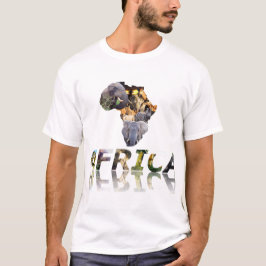 African Wildlife Continent\Afrika är Vild T Shirt