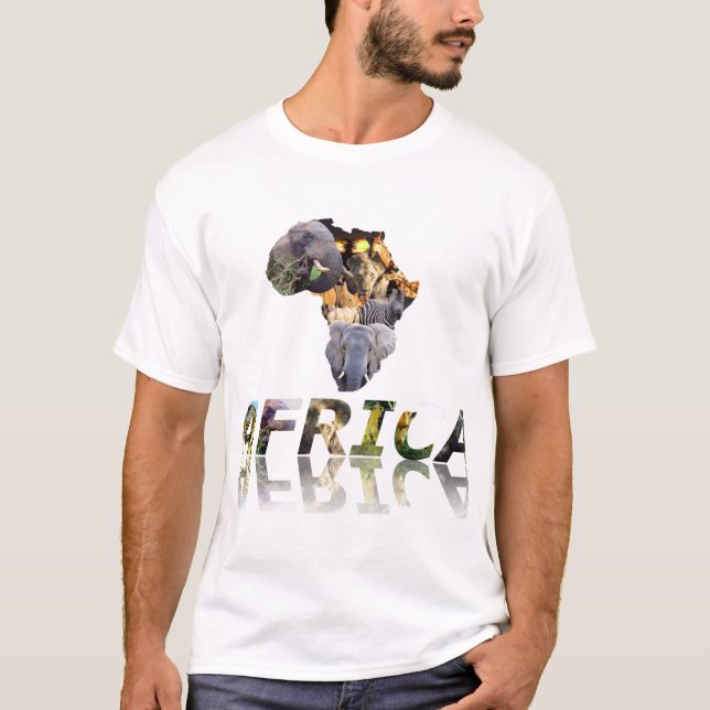African Wildlife Continent\Afrika är Vild T Shirt (Framsida)