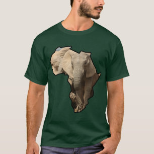 African Wildlife Continent Elephant Mamma och Calf T Shirt