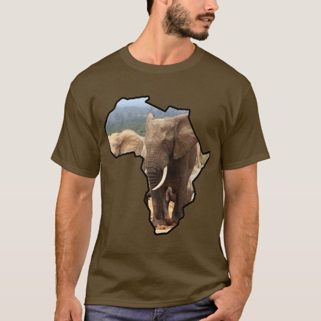 African Wildlife Continent Elephant-tjur T Shirt (Framsida)