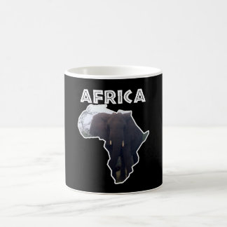 African Wildlife Continent White Elephant Mist Kaffemugg
