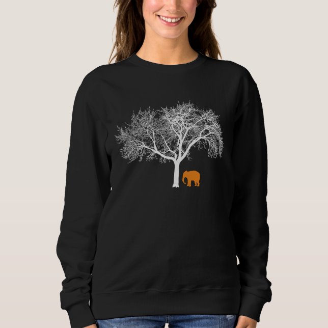 African Wildlife Elephant Modern Minimal T Shirt (Framsida)