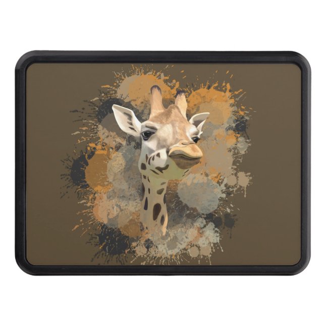 African Wildlife Giraffe Abstrakt Paint Splatter Dragkroksskydd (Framsidan)