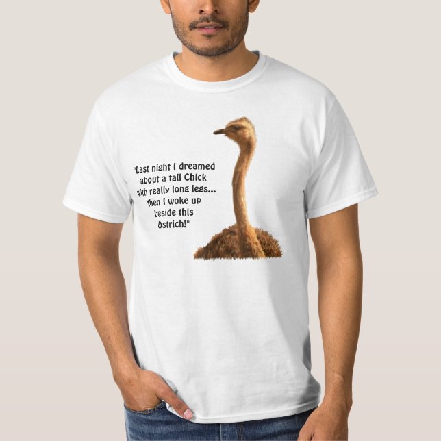 African Wildlife Ostrich Bird Funny Joke T-Shirt (Framsida)
