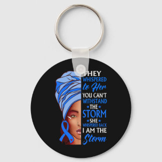 African Woman Afro I Am The Storm Ataxia Awareness Nyckelring