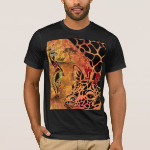 African Woman and Giraffe T-Shirt