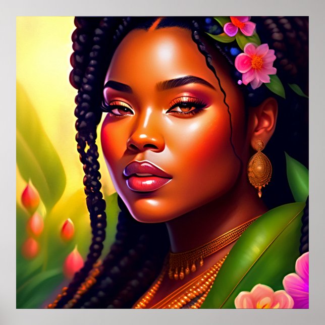 African Woman Art Poster (Framsidan)