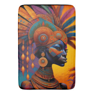 African Woman Bath Mat Badrumsmatta