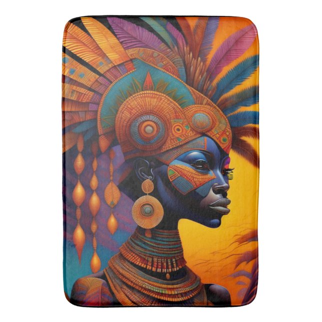 African Woman Bath Mat Badrumsmatta (Framsidan (Vertikal))