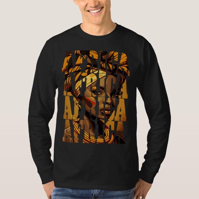 African woman Black History Month Africa  1 T Shirt (Framsida)
