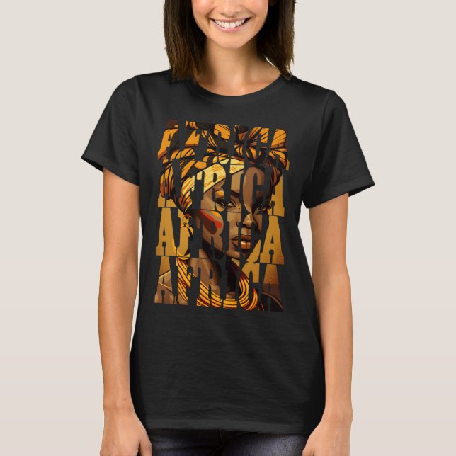 African woman Black History Month Africa  1 T Shirt (Framsida)