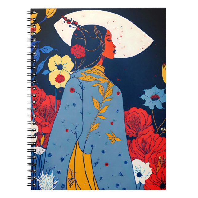 African Woman Boho Art Anteckningsbok (Framsidan)