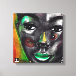African Woman Canvastryck