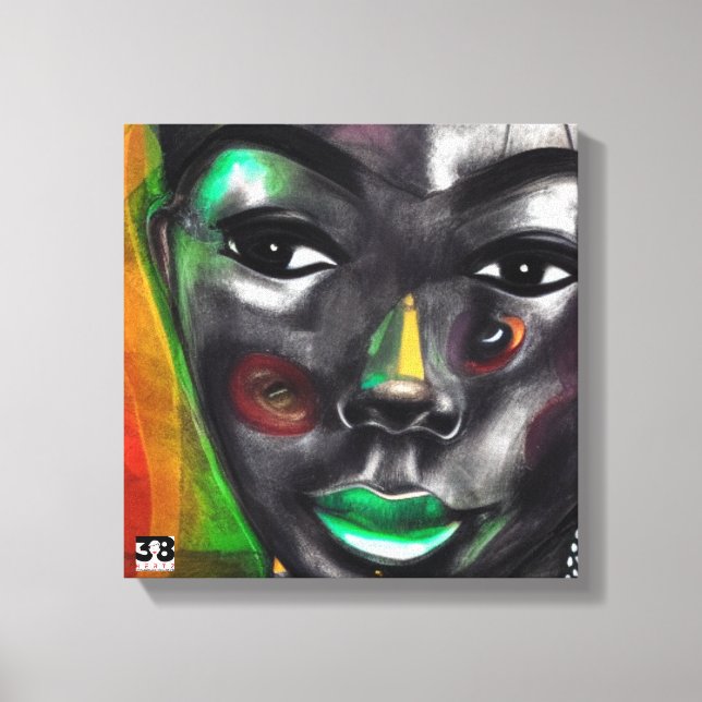 African Woman Canvastryck (Framsida)
