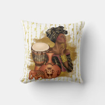 African Woman Dekorativ kudde