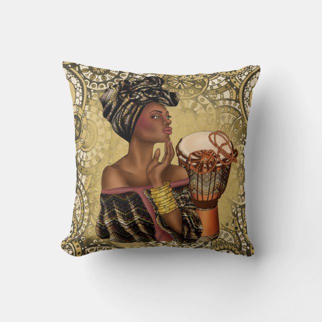 African Woman Dekorativ kudde (Framsida)