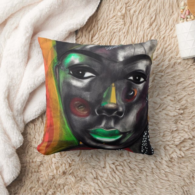 African Woman Kudde (Filt)