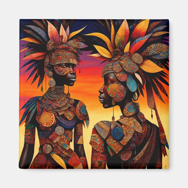 African Woman Magnet (Framsidan)