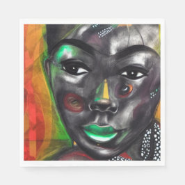 African Woman Pappersservett