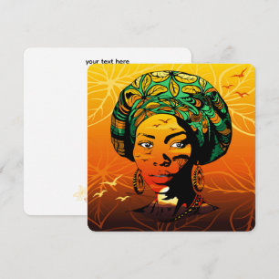 African Woman Porträtt med Sunset