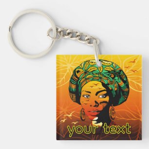 African Woman Porträtt med Sunset