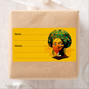 African Woman Porträtt med Sunset Fraktsedel