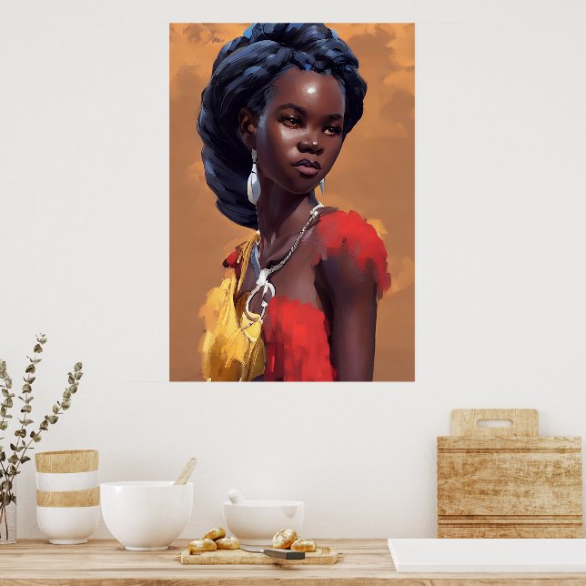 African Woman Poster (Kök)