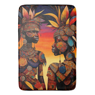 African Woman Shower Curtain Badrumsmatta