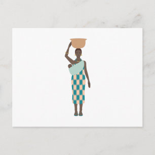 African Woman Vykort