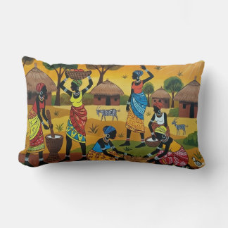 African women at work Throw Cushion Lumbarkudde