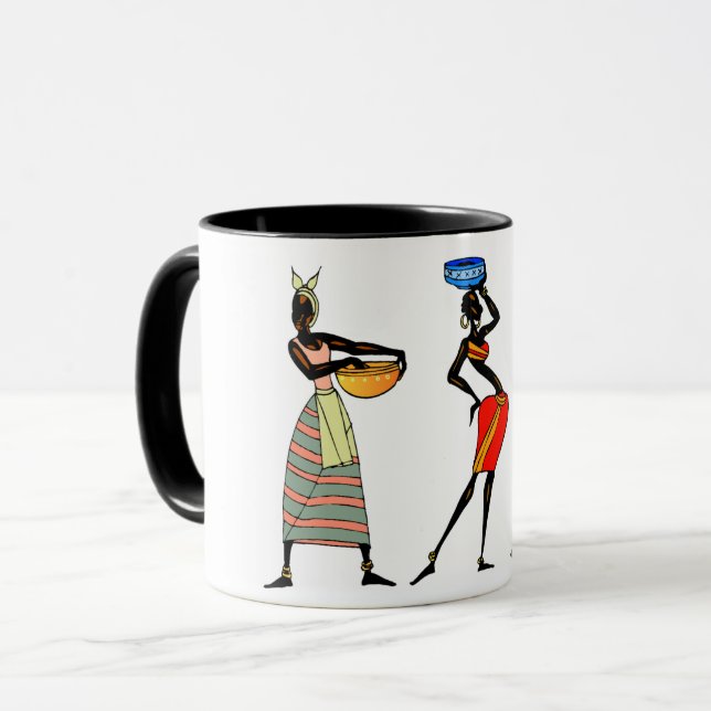 African Women Combo Mugg, 11 oz Mugg (Framsida vänster)