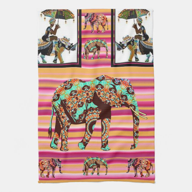 African Women Elephant Kitchen Hand Towel Kökshandduk (Vertikal)