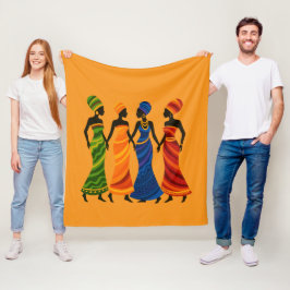 African Women Fleece Blanket