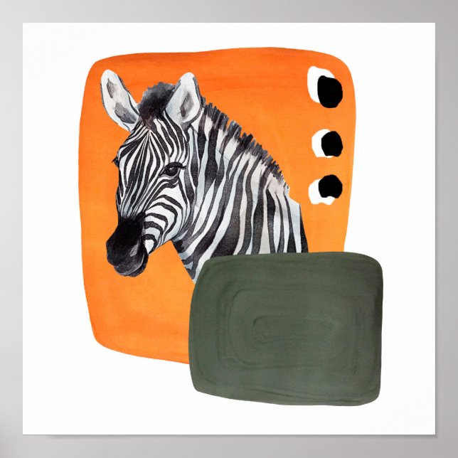 African Zebra Animal Poster (Framsidan)