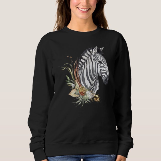 African Zebra I Plains Zebra I Wildblommor T Shirt (Framsida)